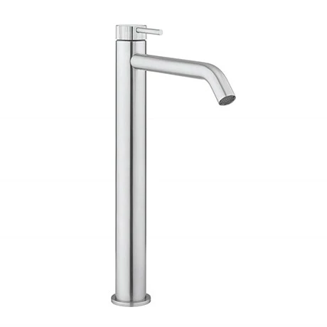 Crosswater 3ONE6 Stainless Steel Tall Mono Basin Mixer Tap - TS112DNS 1 Crosswater 3ONE6 Stainless Steel Tall Mono Basin Mixer Tap - TS112DNS