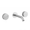 Crosswater 3ONE6 Stainless Steel Wall Mounted 3 Hole Set Basin Mixer - TS130WNS