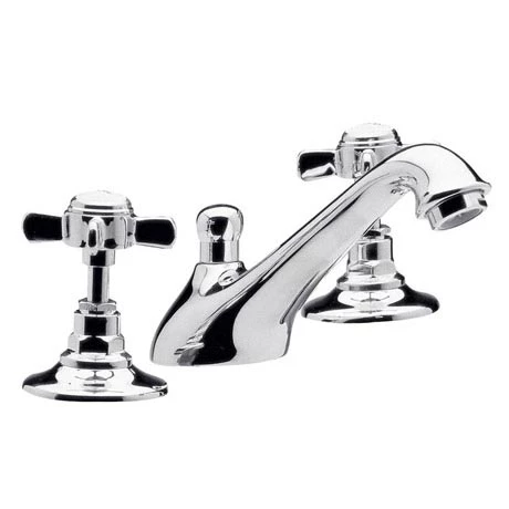 Traditional 3 Tap Hole Basin Mixer - Chrome - IJ327 1 Traditional 3 Tap Hole Basin Mixer - Chrome - IJ327