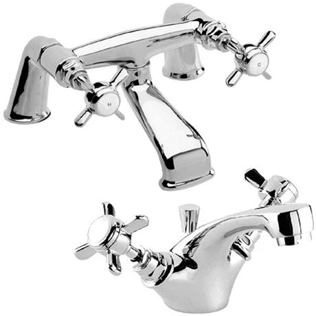 Traditional Bath Filler & Mono Basin Mixer - Chrome 1 Traditional Bath Filler & Mono Basin Mixer - Chrome