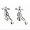 Silverdale Victorian Basin Pillar Taps Chrome