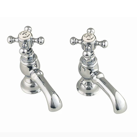 Silverdale Victorian Basin Pillar Taps Chrome 1 Silverdale Victorian Basin Pillar Taps Chrome
