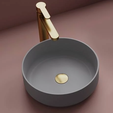 Venice Giro Brushed Brass High Rise Mono Basin Mixer 2 Venice Giro Brushed Brass High Rise Mono Basin Mixer - Image 2