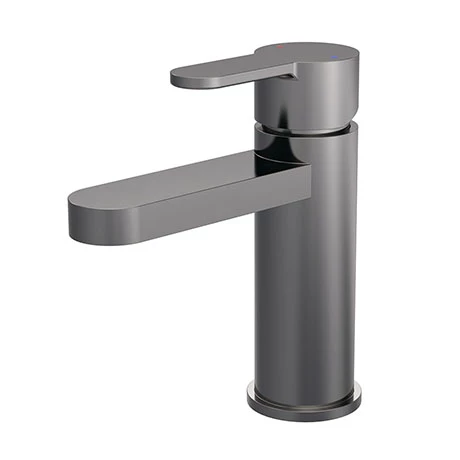 Venice Giro Gunmetal Grey Mono Basin Mixer with Push Button Waste 1 Venice Giro Gunmetal Grey Mono Basin Mixer with Push Button Waste