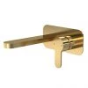 Venice Giro Brushed Brass Wall Mounted Basin Mixer