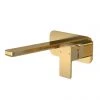 Venice Cubo Brushed Brass Wall Mounted Basin Mixer