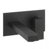 Crosswater Verge Wall Mounted (2TH) Basin Mixer Matt Black - VR121WNM