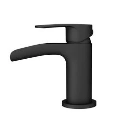Valencia Matt Black Waterfall Basin Mixer Tap + Waste 6 Valencia Matt Black Waterfall Basin Mixer Tap + Waste -Basin Taps Shop VWFT1BLK d2 460
