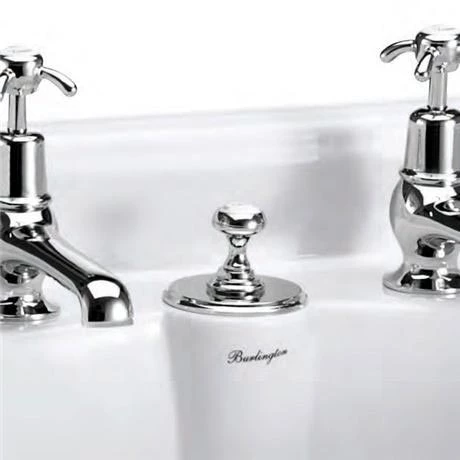 Burlington Kensington Bridge Curved Spout Basin Mixer (230mm centers) w Invisible Overflow 4 Burlington Kensington Bridge Curved Spout Basin Mixer (230mm centers) w Invisible Overflow - Image 4