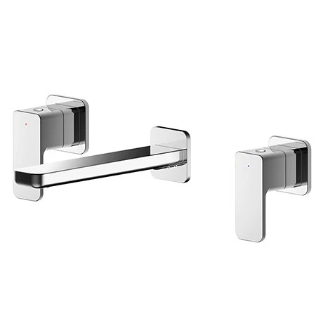 Nuie Windon Chrome 3TH Wall Mounted Basin Mixer - WIN317 1 Nuie Windon Chrome 3TH Wall Mounted Basin Mixer - WIN317