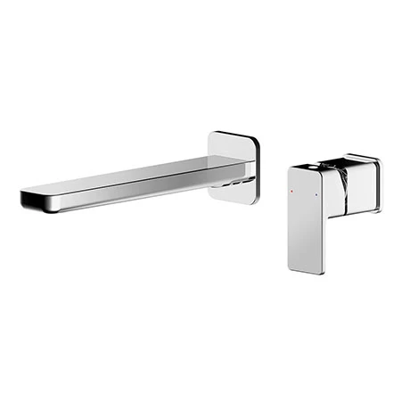 Nuie Windon Chrome 2TH Wall Mounted Basin Mixer - WIN381 1 Nuie Windon Chrome 2TH Wall Mounted Basin Mixer - WIN381